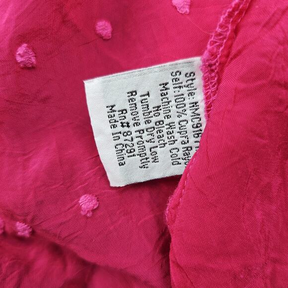 Johnny Was Blouse Womens 2X Pink Embroidered Eyelet Boho Tunic Colorful Coastal - Picture 7 of 8